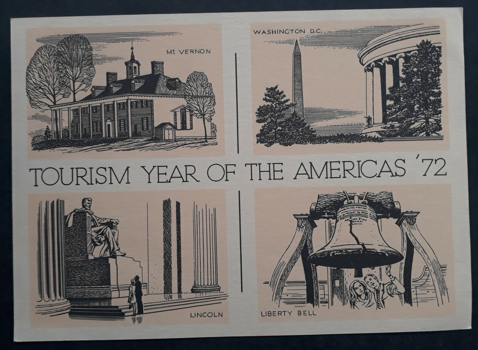 1972 United States 15c Stamped Postcard-Tourism of the Americas Unused