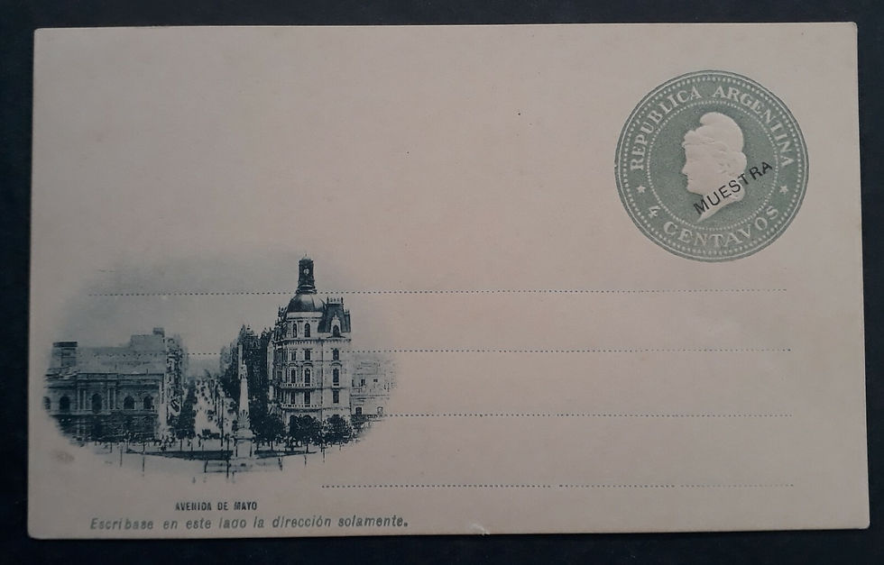 c.1880s Argentina 4c Stamped Postcard-Avenue of May Unused Specimen