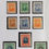 Thumbnail: 1891 Honduras lot of 9 Luis Bogran Imperf Colour Trial stamps MNG