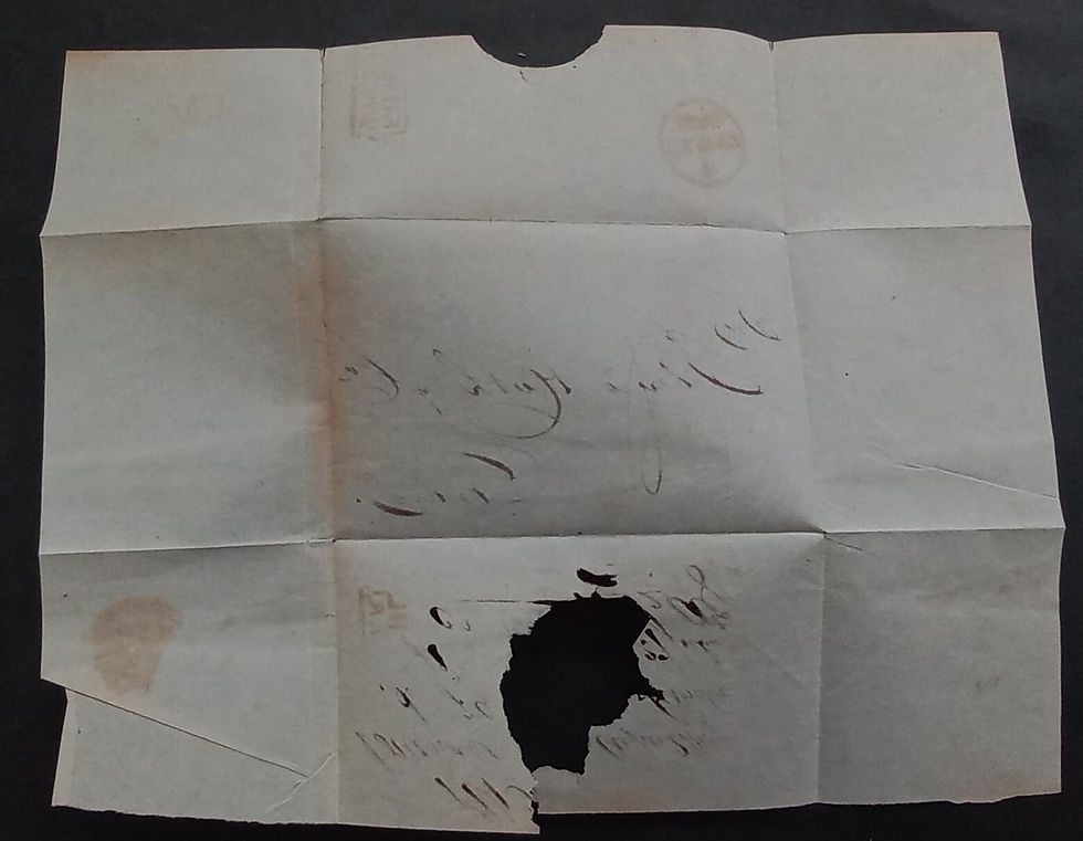 Thumbnail: 1843 Argentina Folded Cover from Buenos Aires to London  "Falmouth Ship Letter"