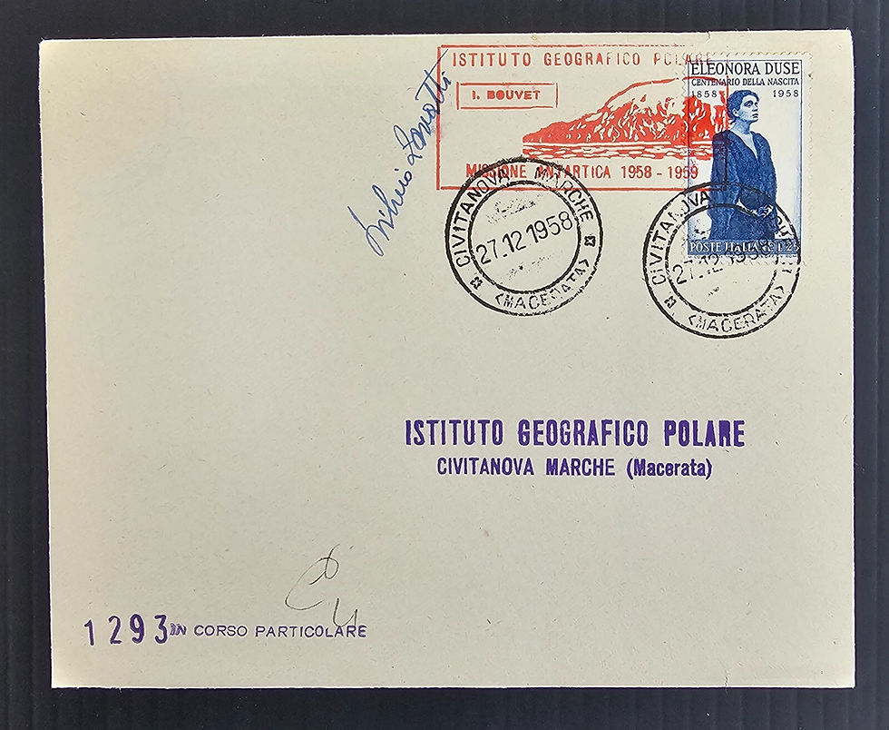 1958 Italy Cover ties 25L stamp cd Civitanova Marche w Polar Cachet