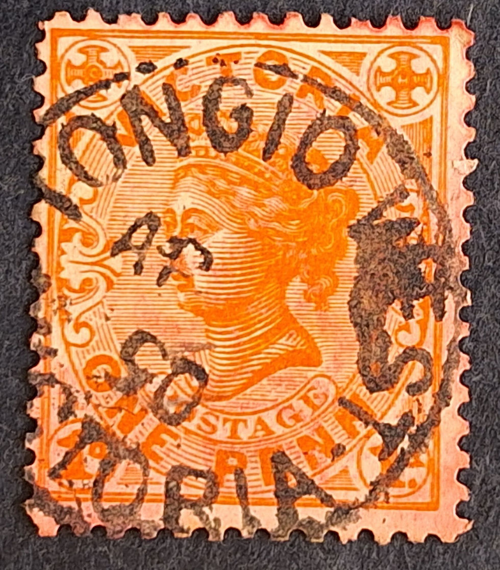 1905 Victoria Australia 1d Rose red QV Postage stamp Framed TONGIO WEST VICTORIA