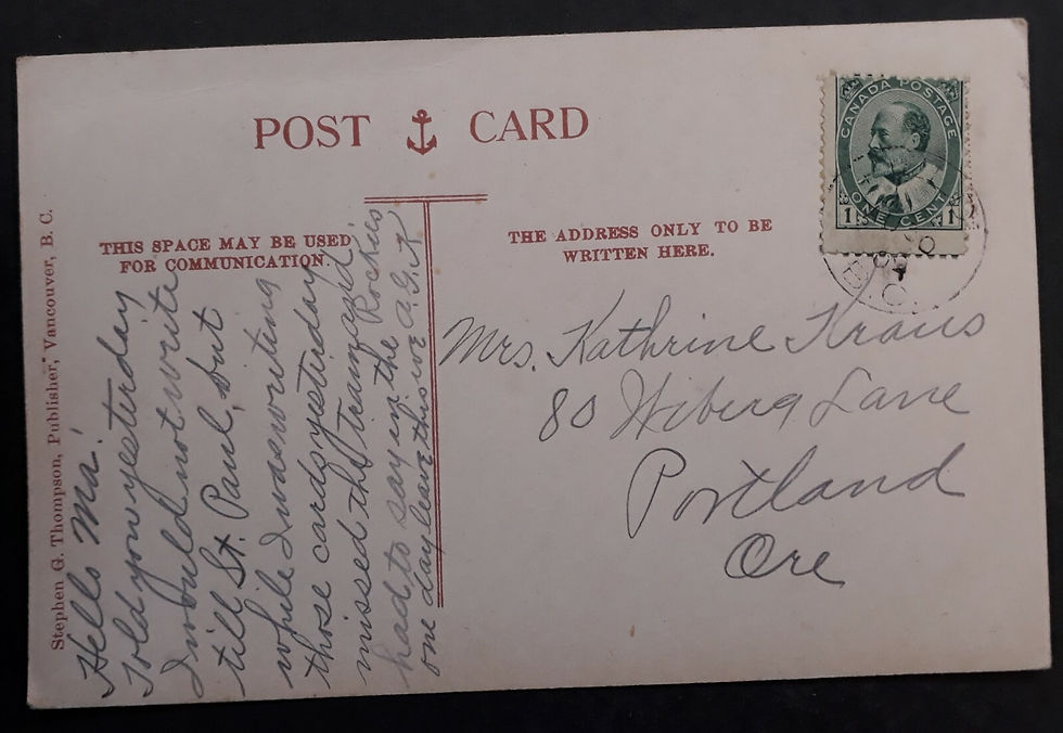 Thumbnail: 1909 Canada Postcard-Lake Louise ties 1c Stamp cd Field