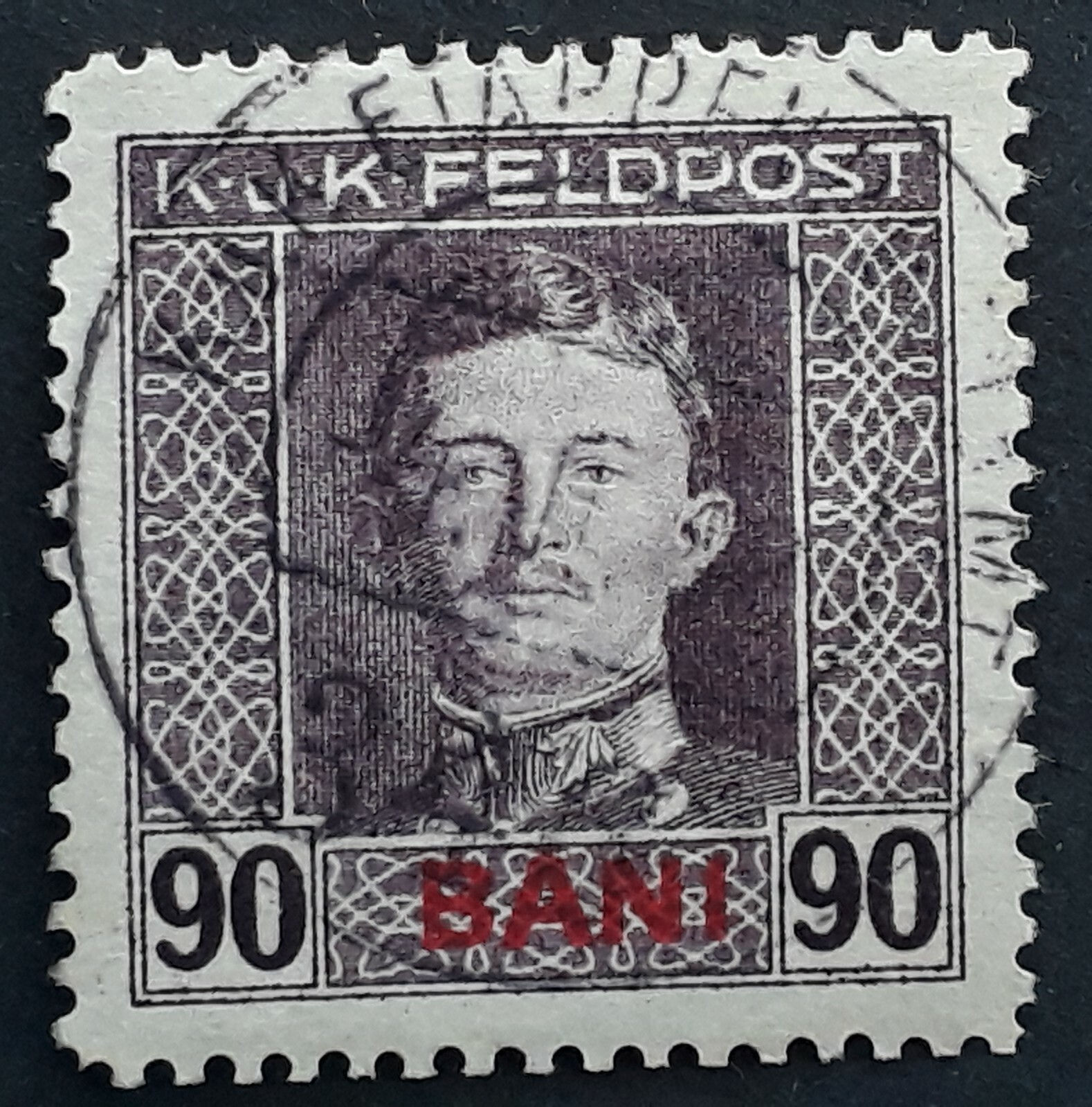 c.1916 Romania (Austria Occ) 90B K.u.K. Military stamp Etappenpostamt