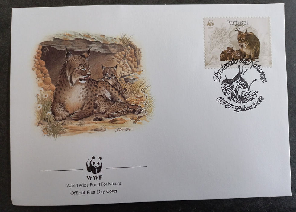 1988 Portugal World Wildlife Fund FDC ties 27Esc Stamp cd Lisboa