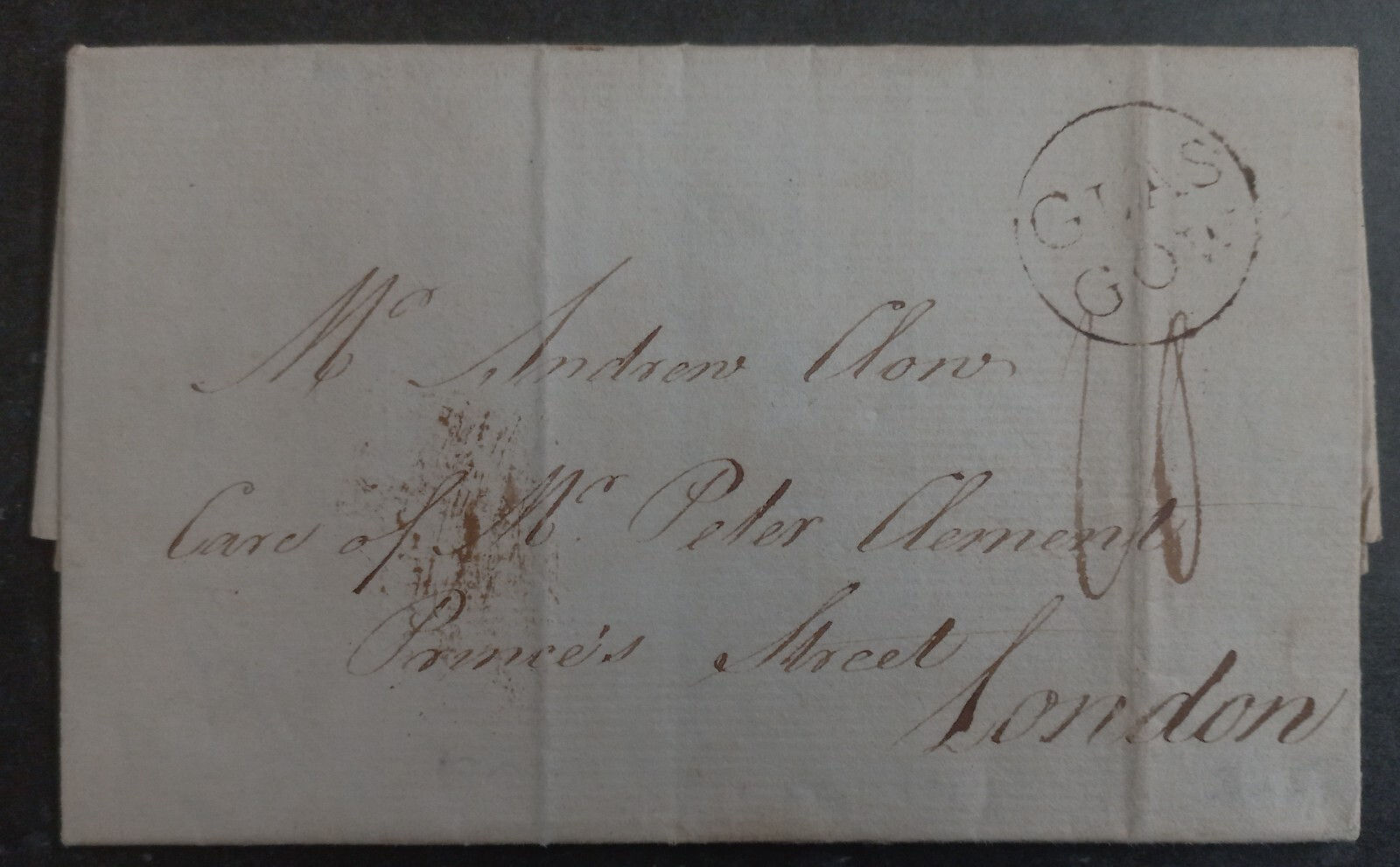 1890 Great Britain Folded Letter sent from Glasgow to London