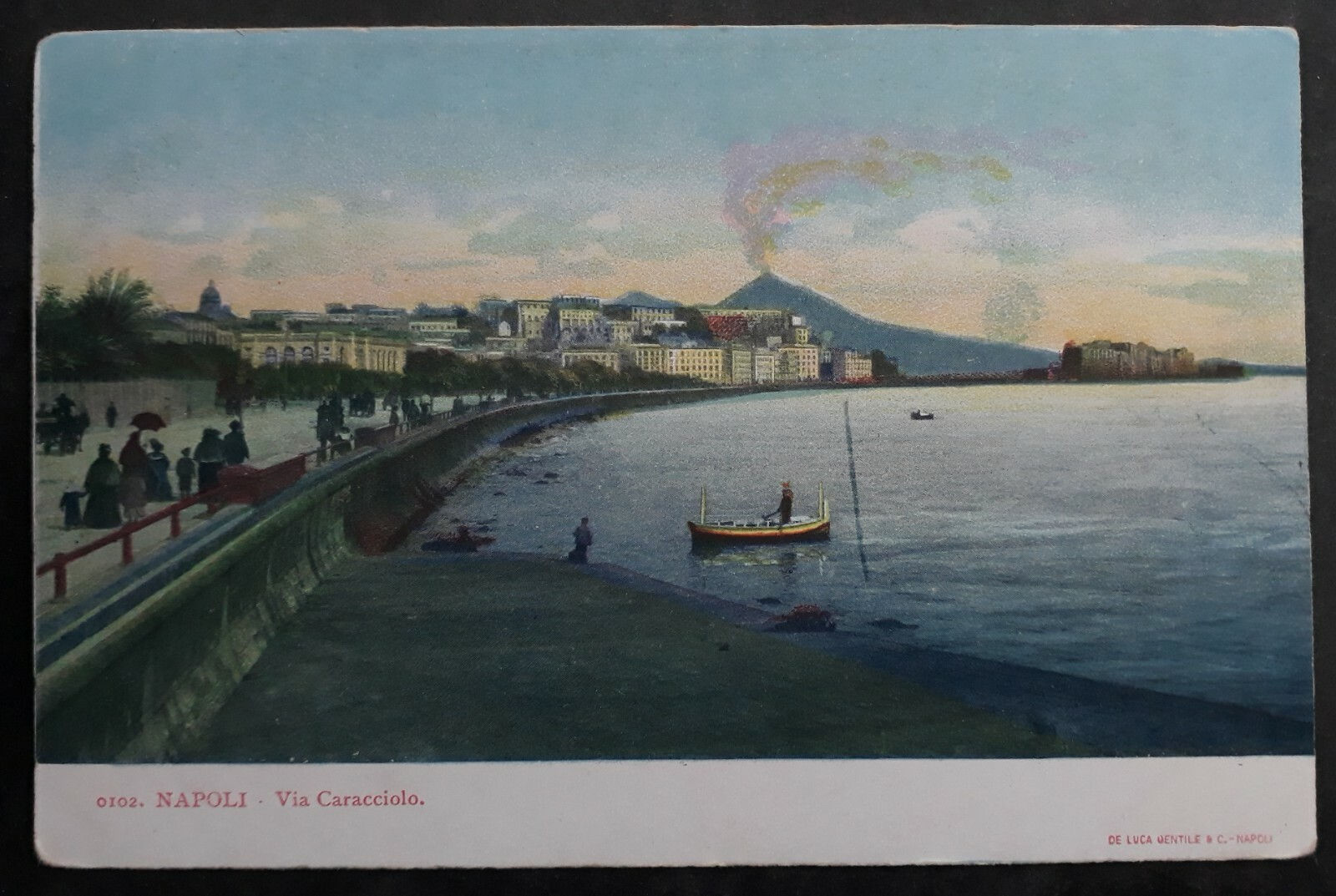 Undated Italy Postcard-Naples, Via Caracciolo Unused