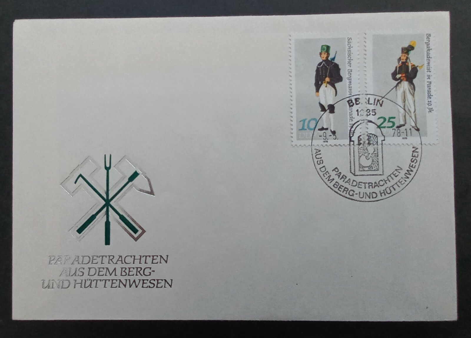 1978 Germany (DDR) Folk Costumes FDC ties 2 Stamps cd Berlin