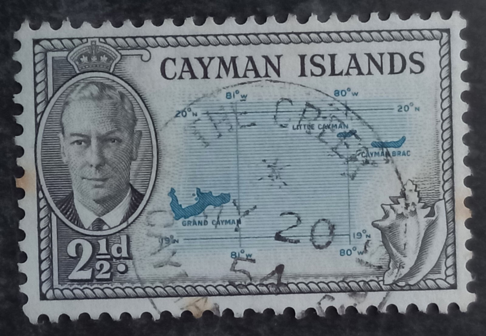 1954 Cayman Island 2.5d Local Motives stamp cd The Creek