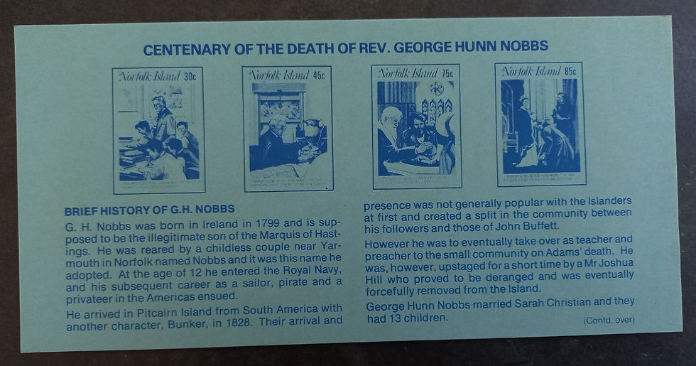 Thumbnail: 1984 Norfolk Island George Nobbs Anniv FDC 4 Stamps cd Norfolk Island