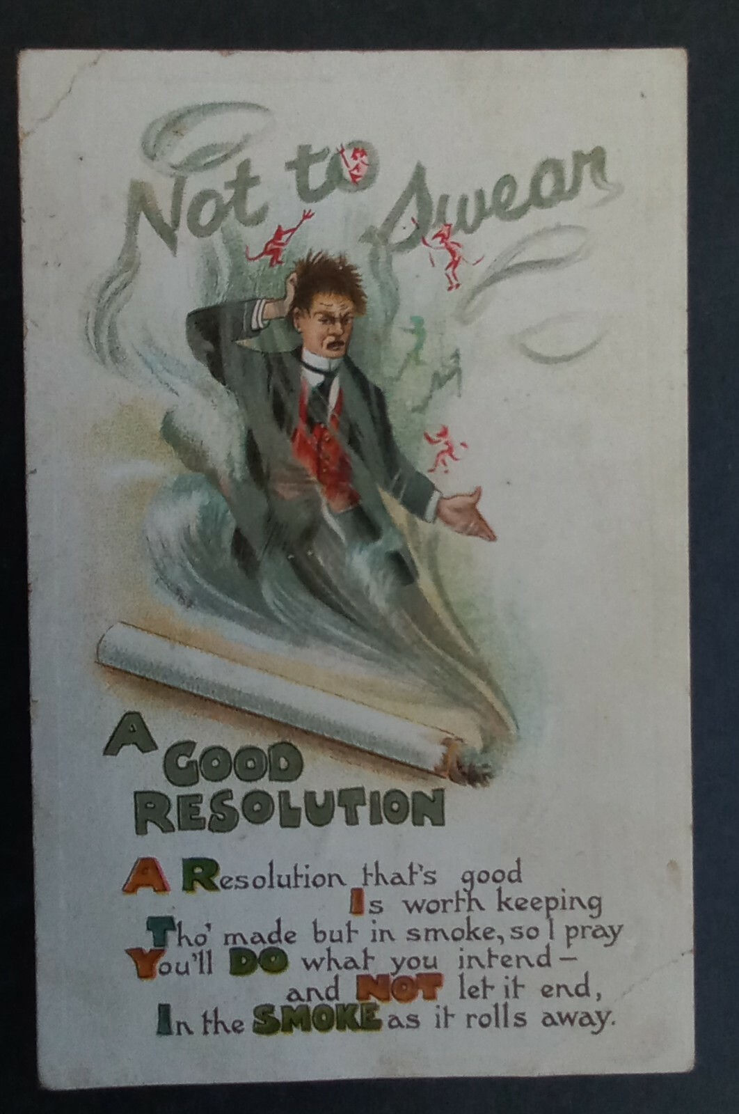 Undated Great Britain Birns Brothers Postcard-Not To Swear Used