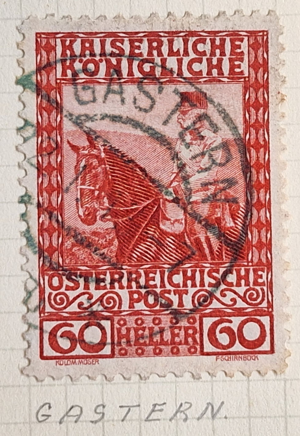 1913 Austria 60H Franz Josef I Commemoration Stamp cd Gastern