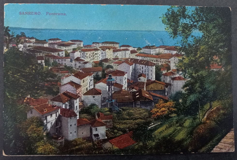 Undated Italy Postcard-San Remo, Panorama Unused No Stamp