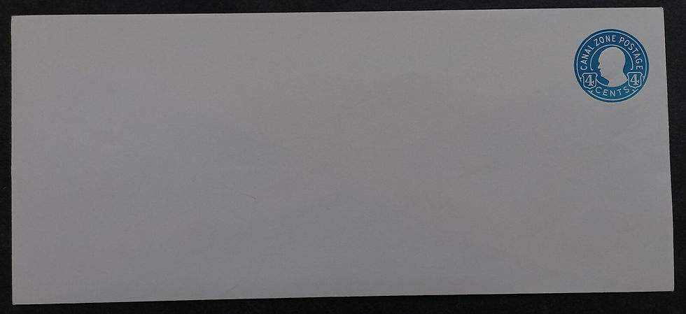 Undated Canal Zone Preprinted 4c Blue Portrait Cover Unused