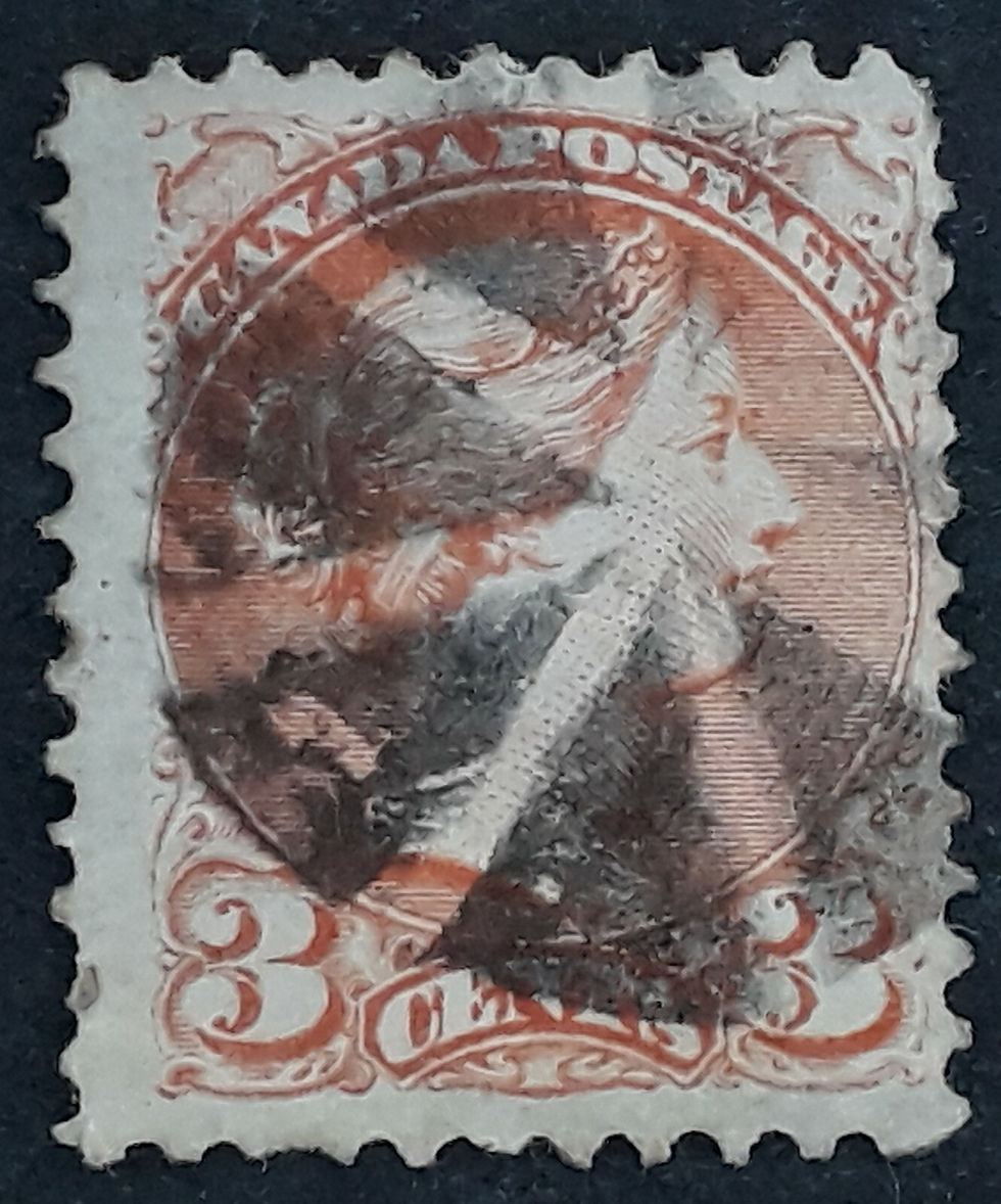 c.1894 Canada 3c rose red QV stamp with Starburst Cork cancel