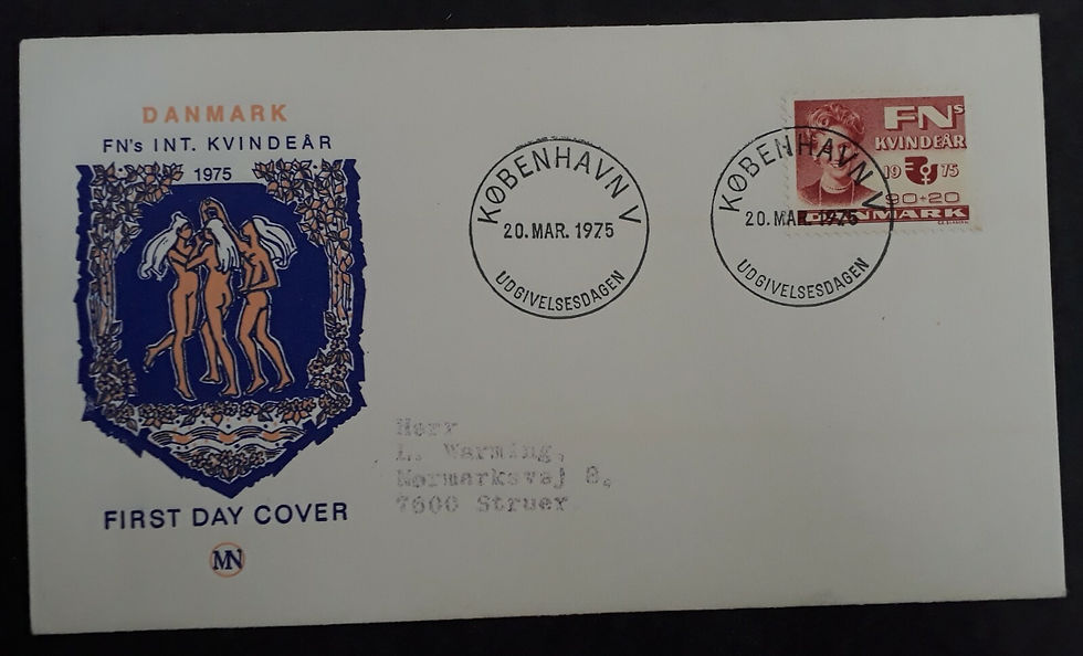 1975 Denmark Women's Year FDC ties 110ORE Stamp cd Copenhagen