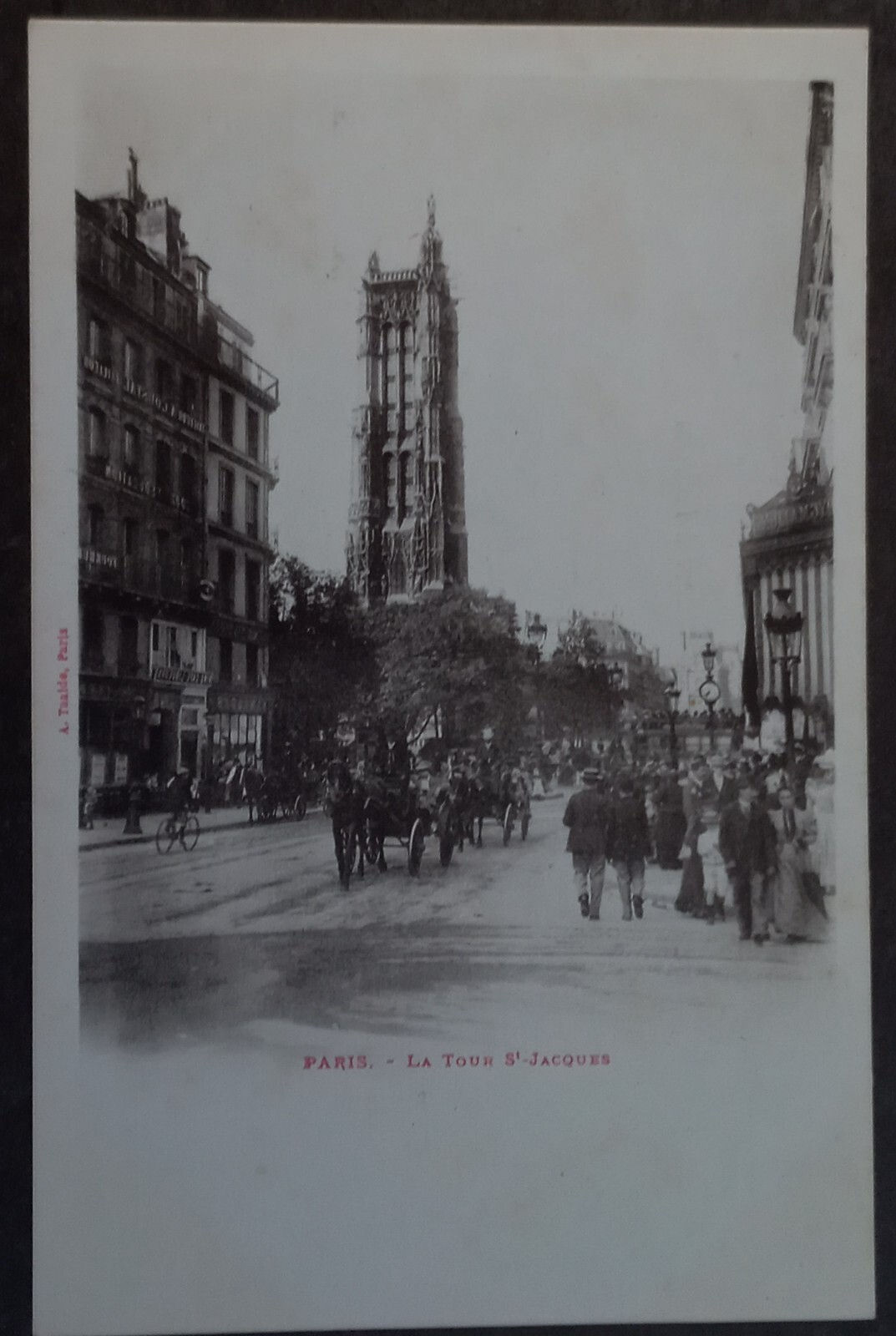 Undated France Postcard-Paris, The St Jacques Tower Unused No Stamp