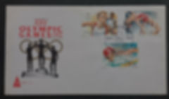 1992 Malta Barcelona Olympic Games FDC ties 3 Stamps cd Valletta
