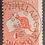 Thumbnail: 1914 Australia 1d Red Kangaroo stamp 1st WMK Die 2 WALLANGARRA QUEENSLAND PMK