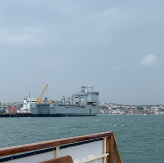 Militärsschiff in Falmouth, Hafen, Meer, Falmouth, Aktivitäten in Cornwall