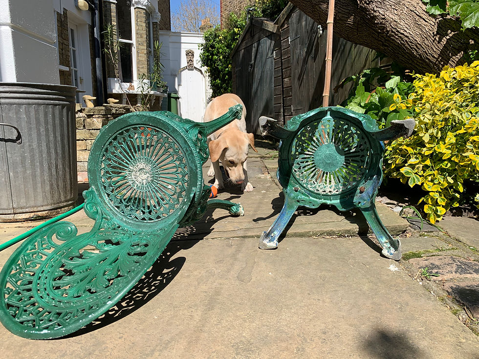 Thumbnail: Cast Aluminium Chairs (Pair)