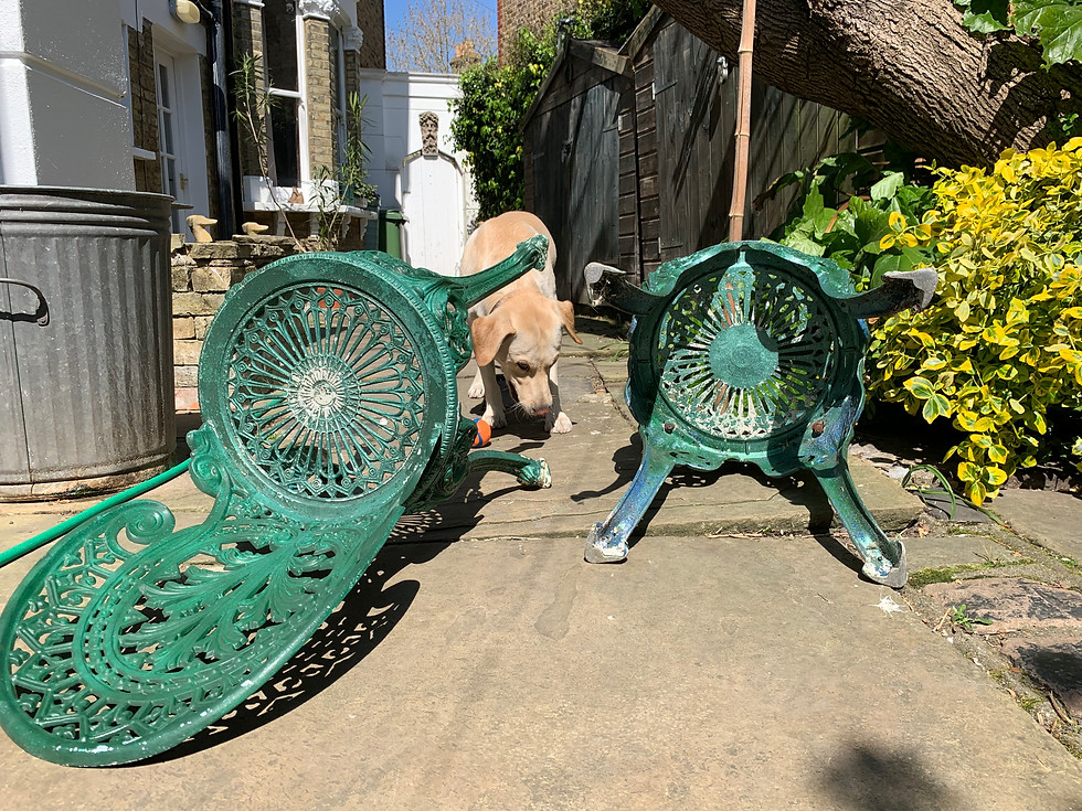Thumbnail: Cast Aluminium Chairs (Pair)