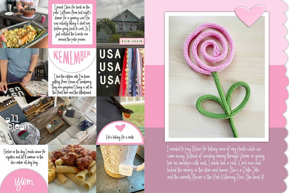 Week in the Life Thursday Spread Five
