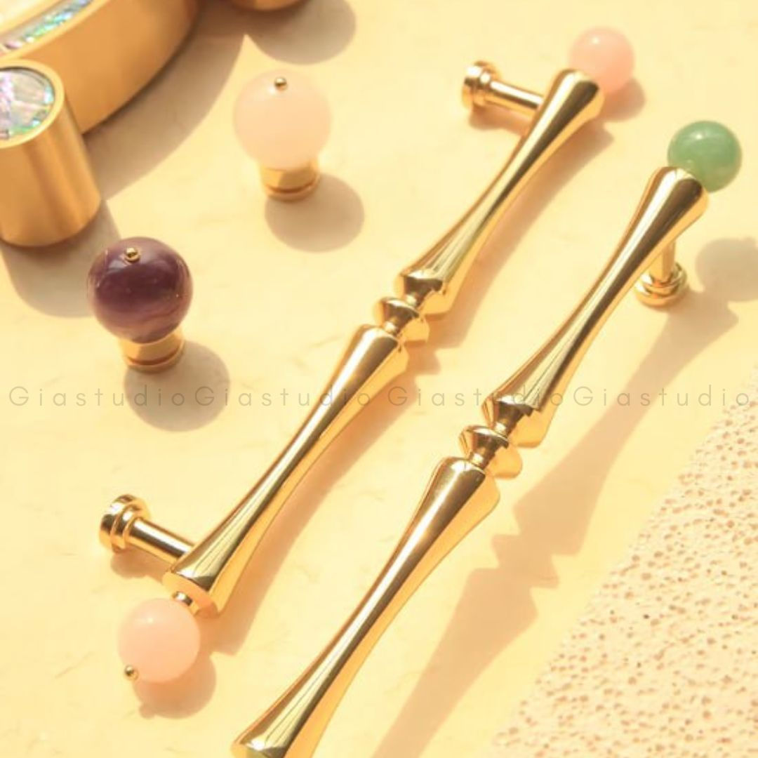 RUBIE Crystal Handle -White & Pink