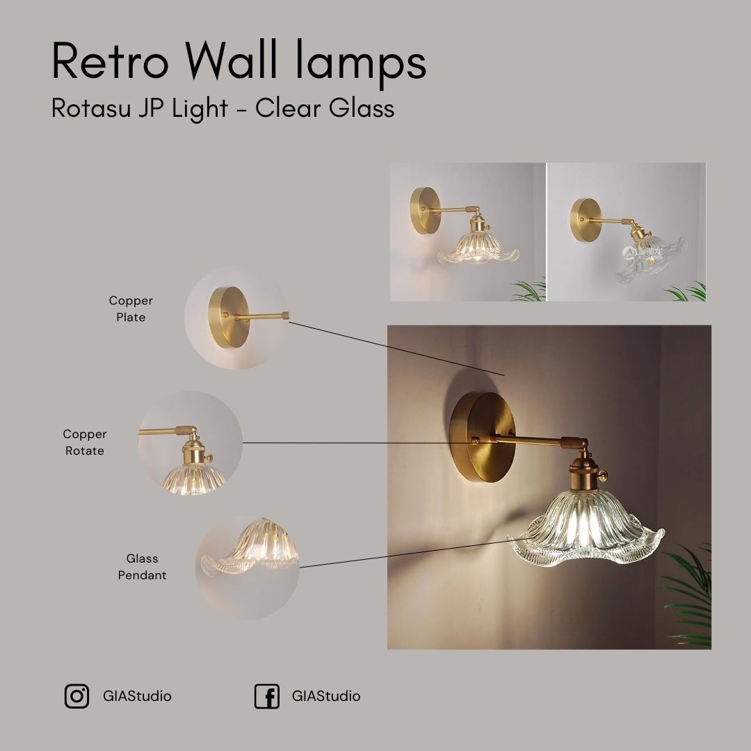 ROTASUJP Light - Feature Glass - Retro Wall Lamps