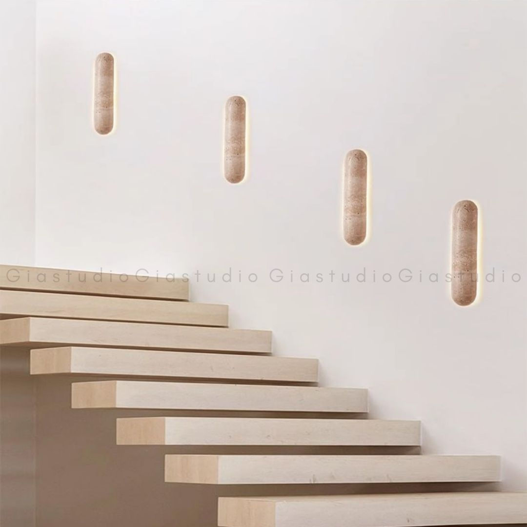 BAINMI -  Travertine Stone Wall Lamps