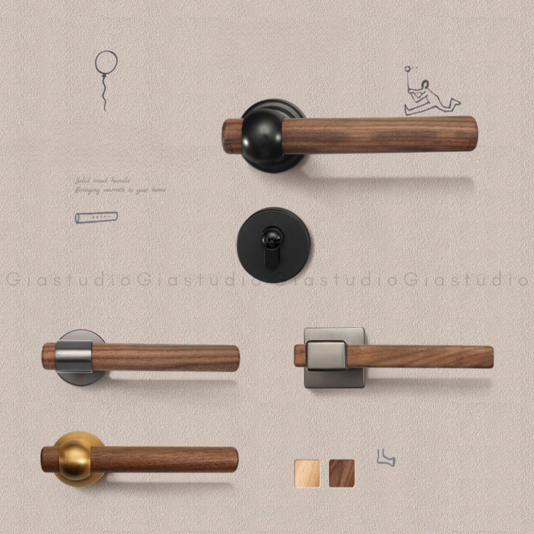 MONANI ( Type A,B,C & D)- Timber Copper Door Handle
