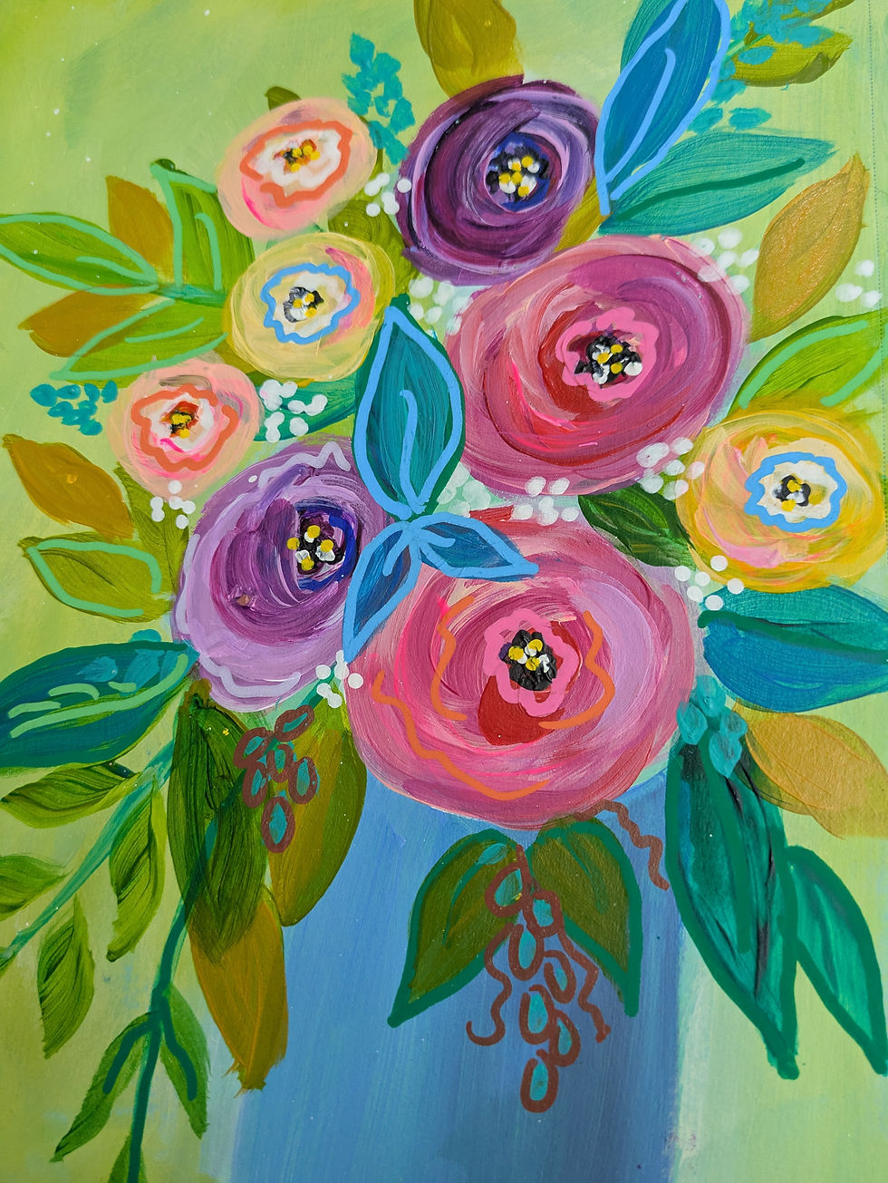 Therapeutic Acrylic Painting: Bloom Where You Are