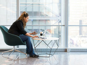 woman at her laptop