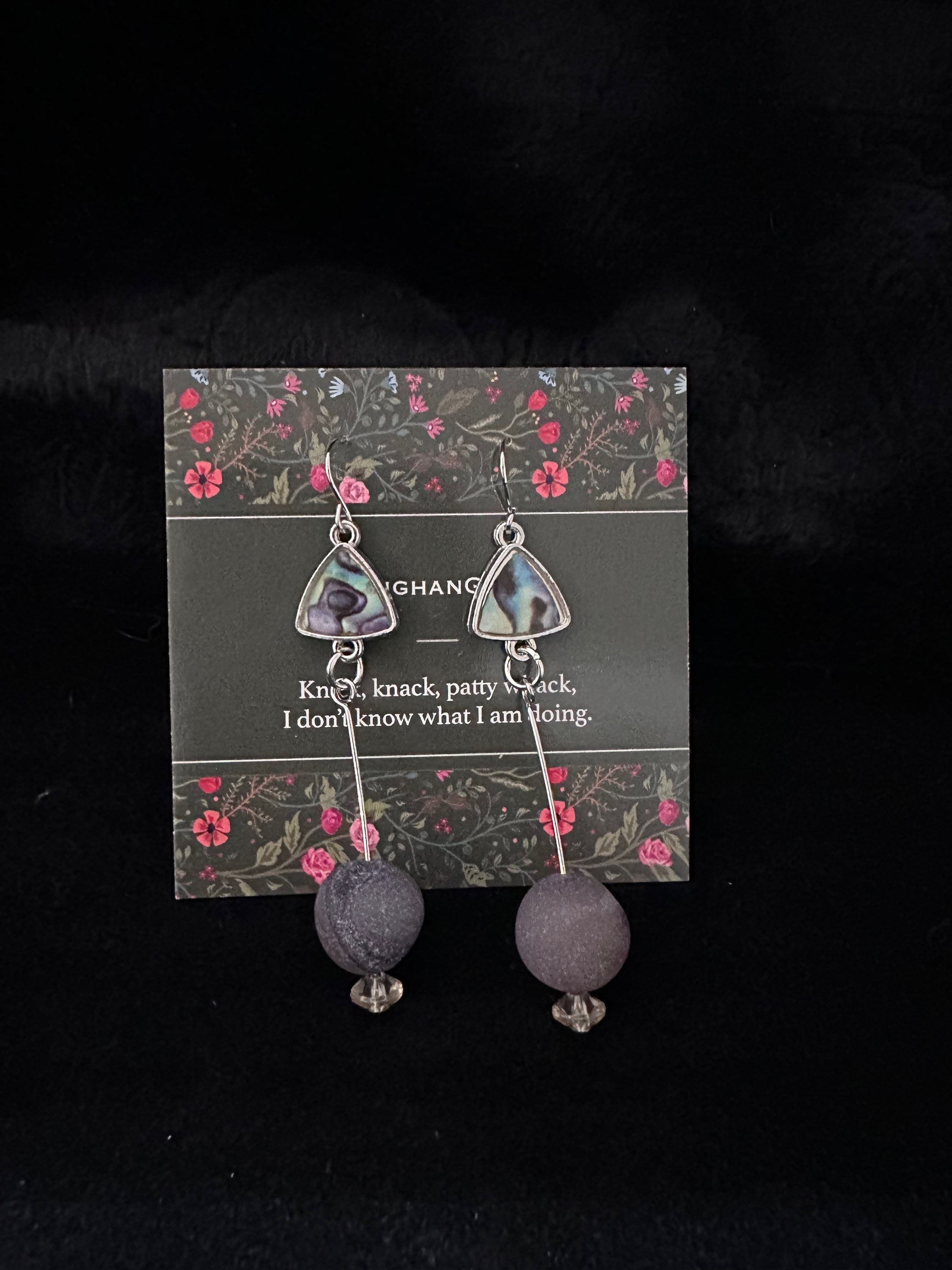 Abalone and Agate Bead Earrings