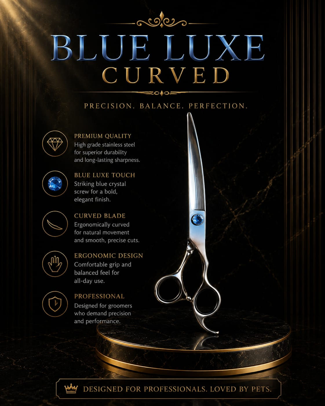 Blue Luxe Curved 7.5"