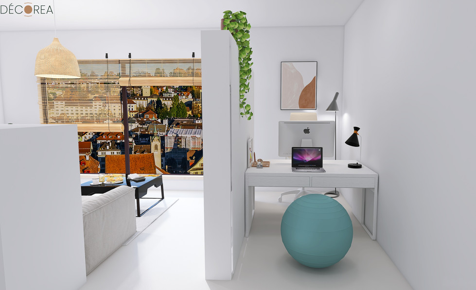 Décorea - Projet télétravail rendu 3d
