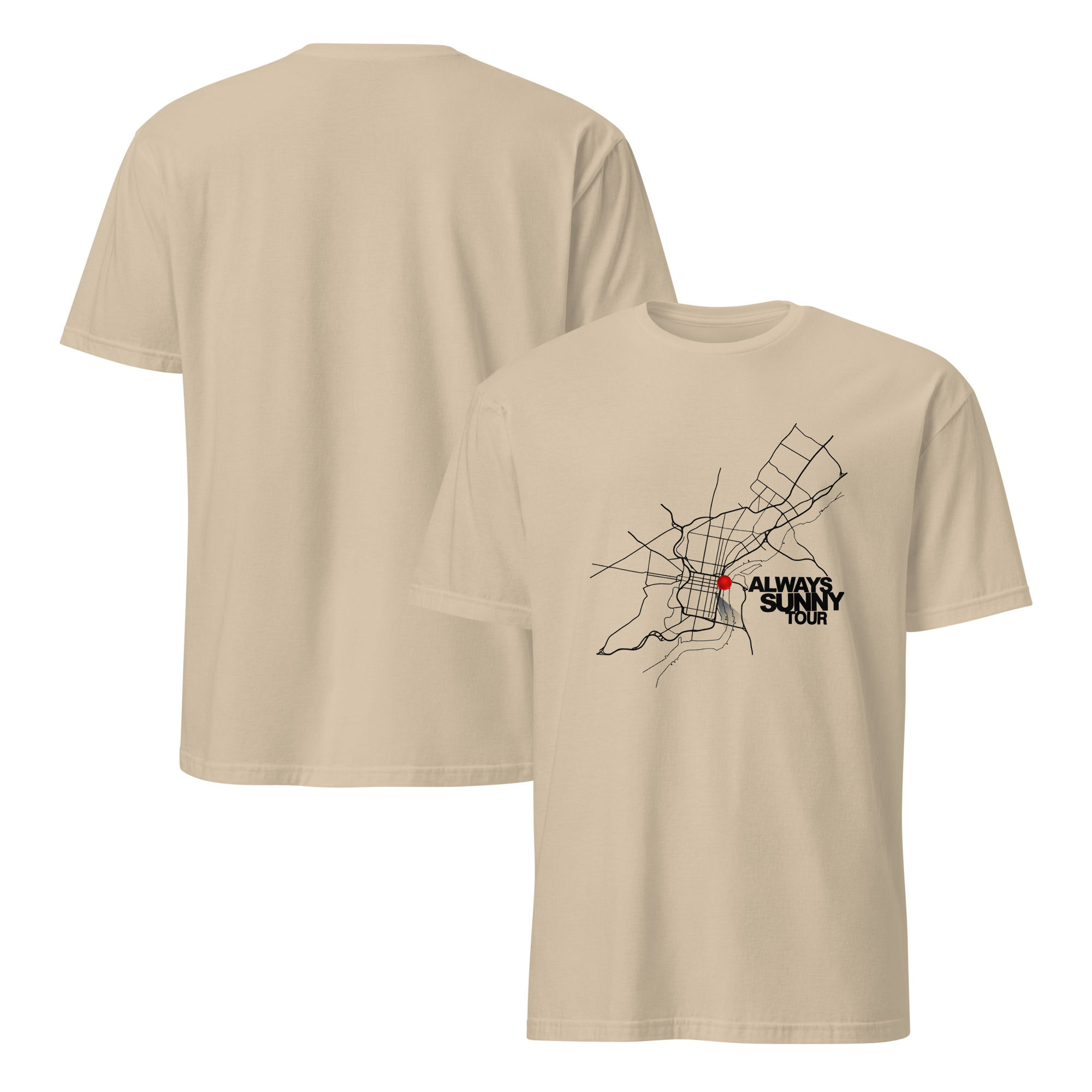 Always Sunny Tour Map T-Shirt