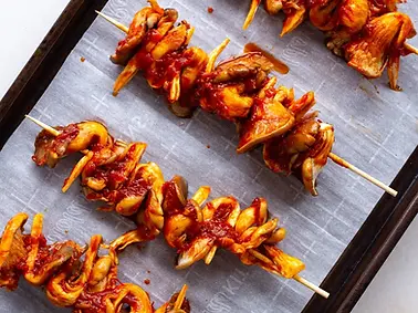 Oyster mushroom skewer recipes