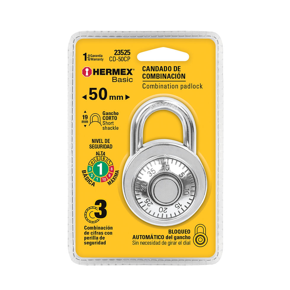 Thumbnail: PADLOCK DIAL COMBINATION 1.96" (23525)