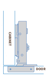 Thumbnail: HINGE CABINET CONCEALED 4" WITH SCREW FULL (BRCH005)
