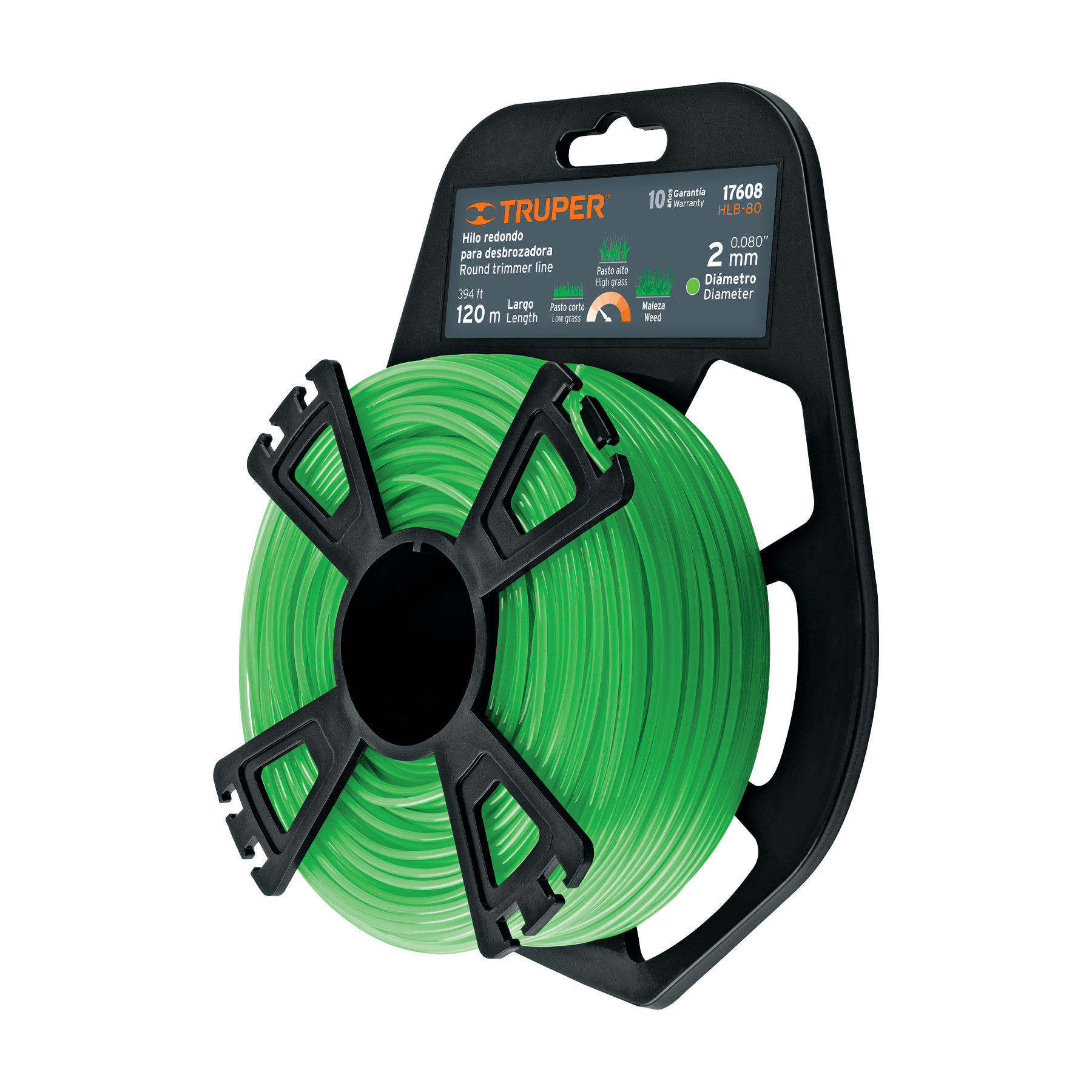 ROUND THREAD, FOR BRUSH CUTTER, 2MMX120M REEL (17608)