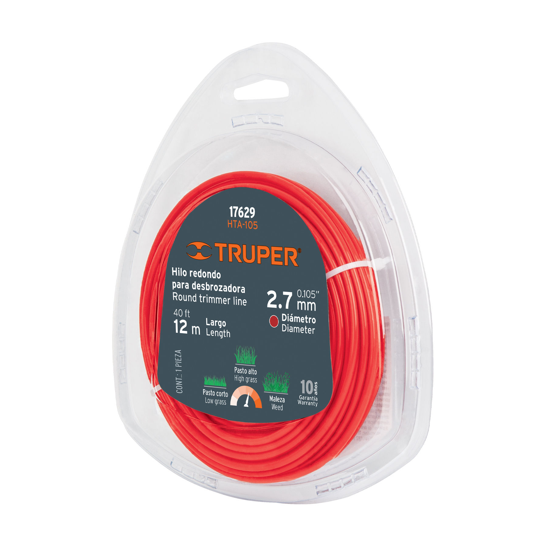 TRIMMER LINE 13YD .105"X40FT