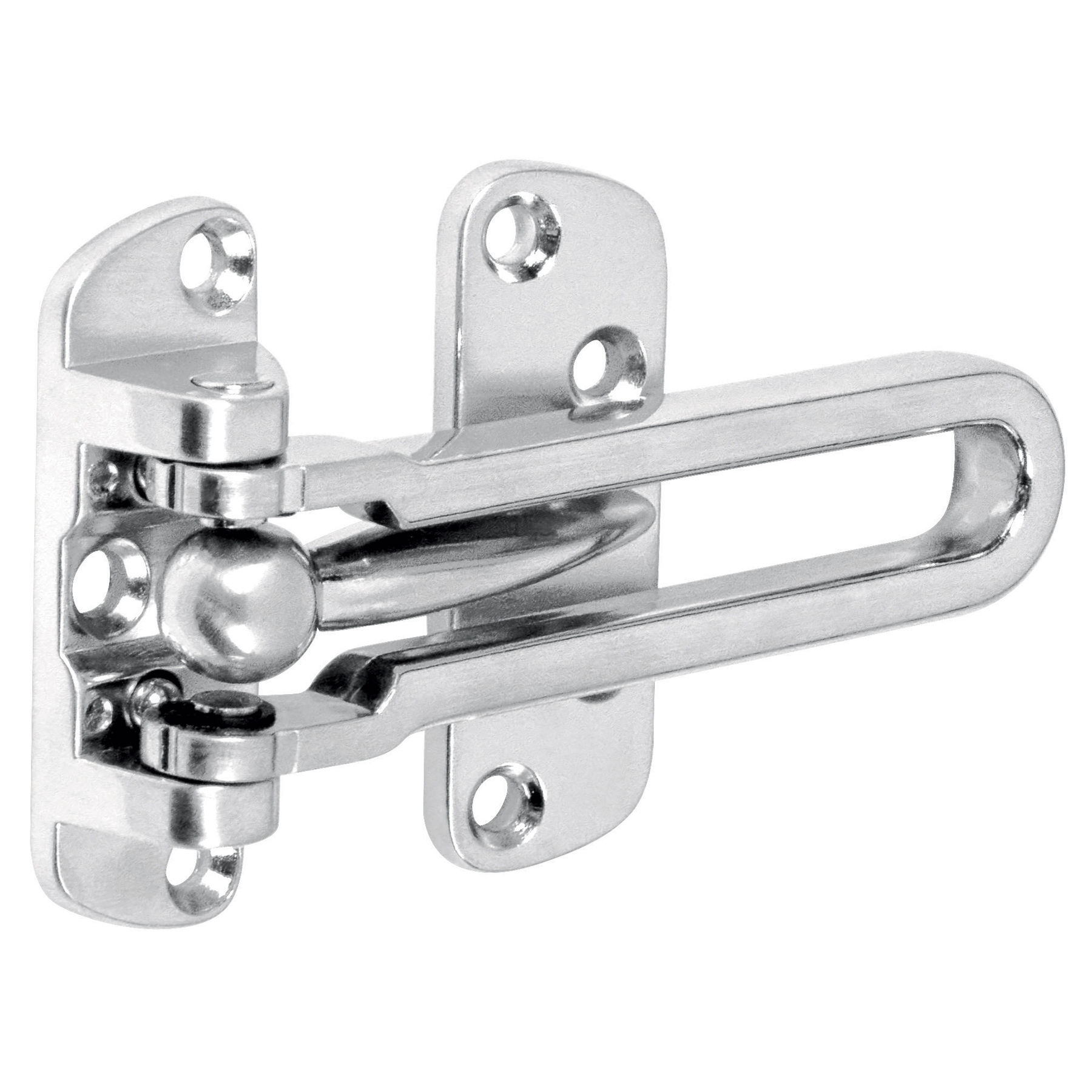 DOOR GUARD SWING BAR SATIN CHROME