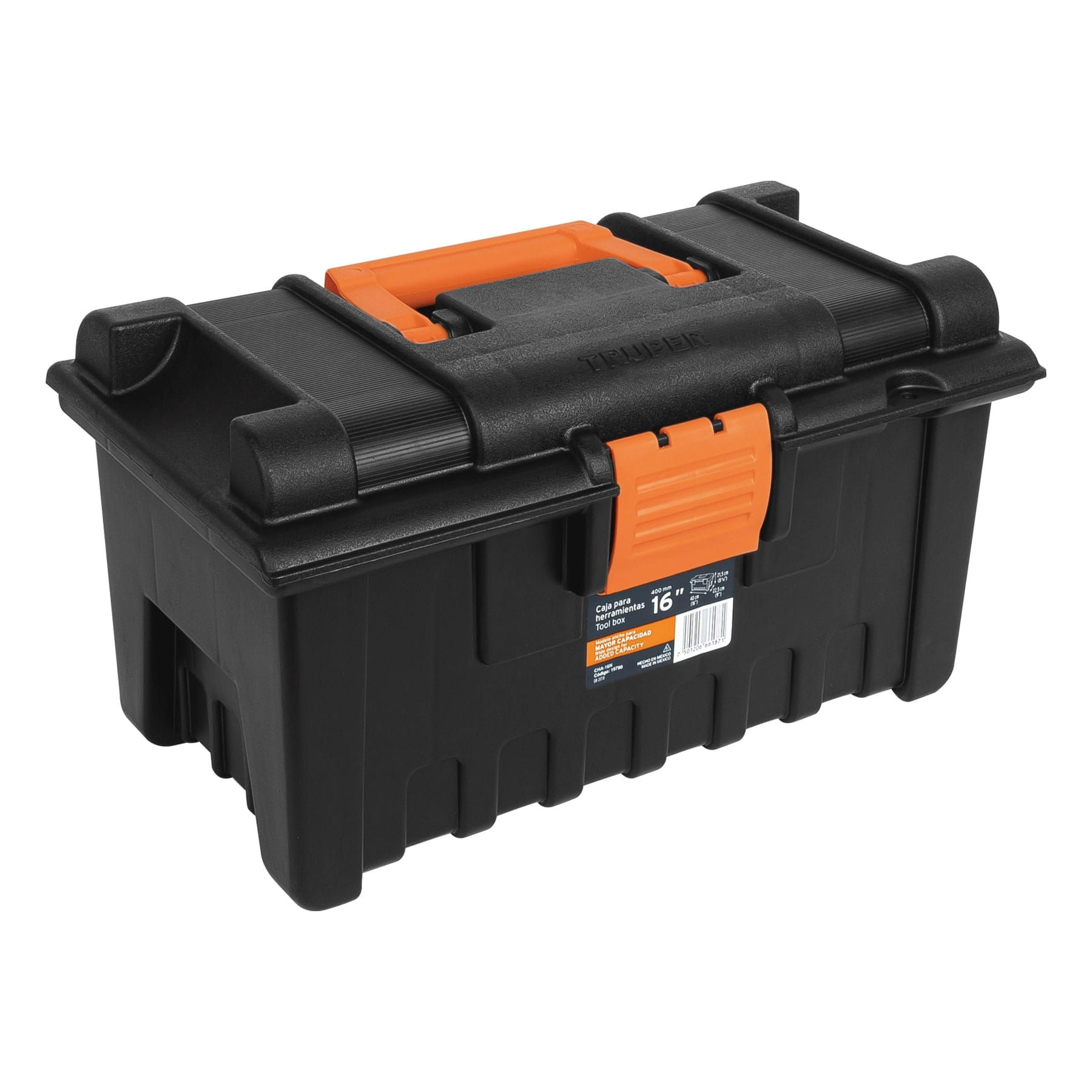16" TOOL BOX WITHOUT COMPARTMENTS, TRUPER (19790 (CHA-19N)