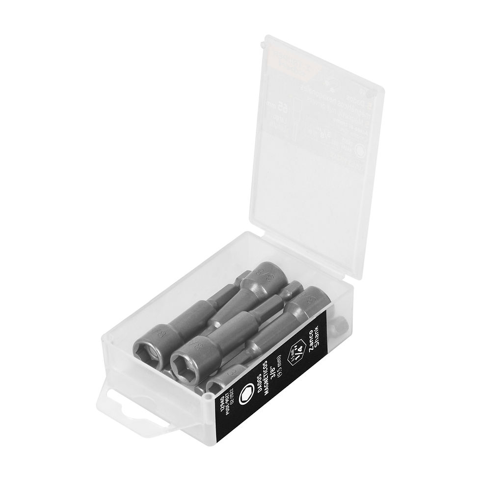Thumbnail: CASE WITH 5 MAGNETIC SOCKETS OF 3/8" LENGTH 2-1/2", EXPERT (1294)