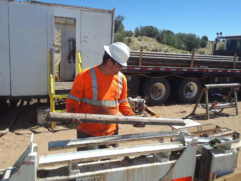 Handling K-14 core sample