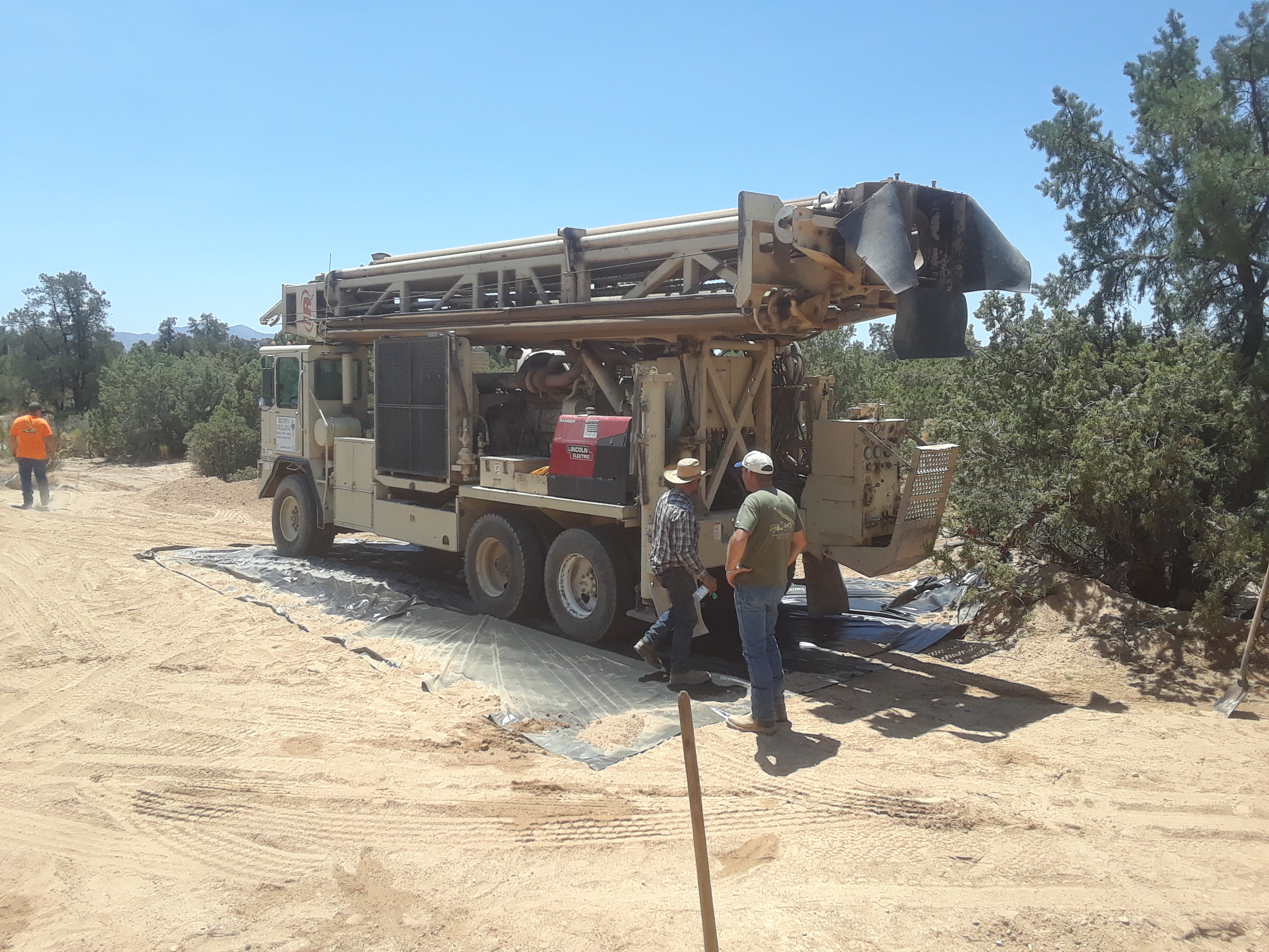 Positioning drill on pad