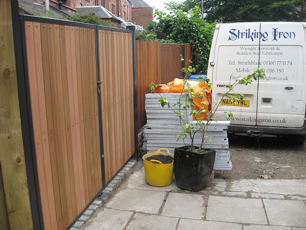 Timber Steel Gates