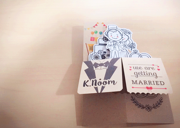 weddingcard, popupcard, wedding