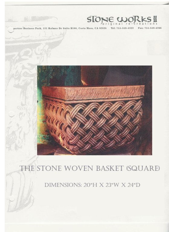 THE STONE WOVEN BASKET